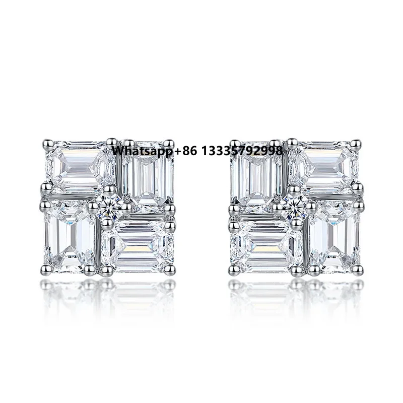 Luxury IGI Certified Classic Style Pt950 WHITE Gold EarStud Lab Grown Diamond Solitaire Emerald Cut D VVS2 Earring for Women
Luxury IGI Certified Classic Style Pt950 WHITE Gold EarStud Lab Grown Diamond Solitaire Emerald Cut D VVS2 Earring for Women