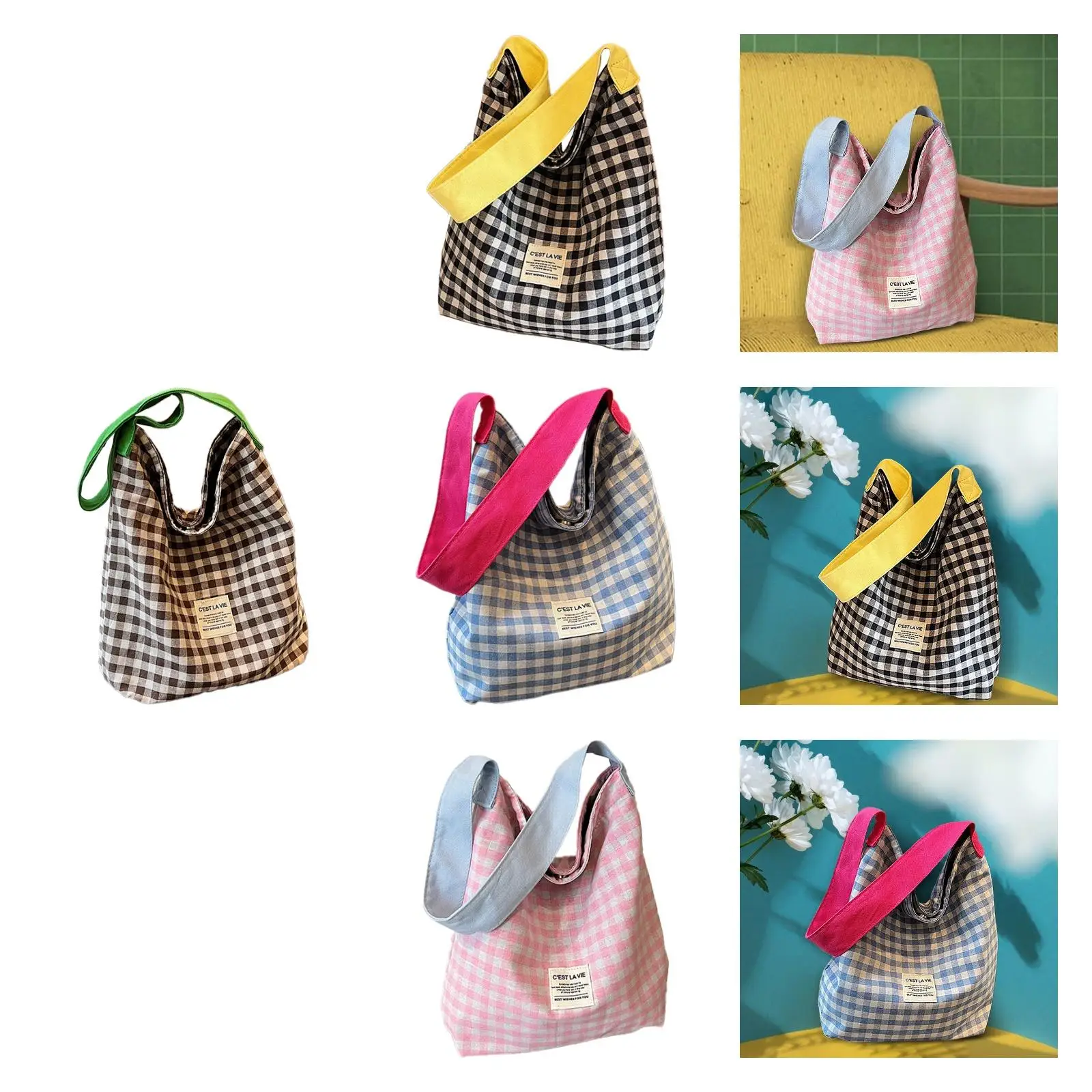 Женская парусиновая сумка на плечо, легкая, элегантная, в кампусном стиле, студенческая сумка для книг, большая сумка для покупок на открытом воздухе, работы для отдыха
Женская парусиновая сумка на плечо, легкая, элегантная, в кампусном стиле, студенческая сумка для книг, большая сумка для покупок на открытом воздухе, работы для отдыха