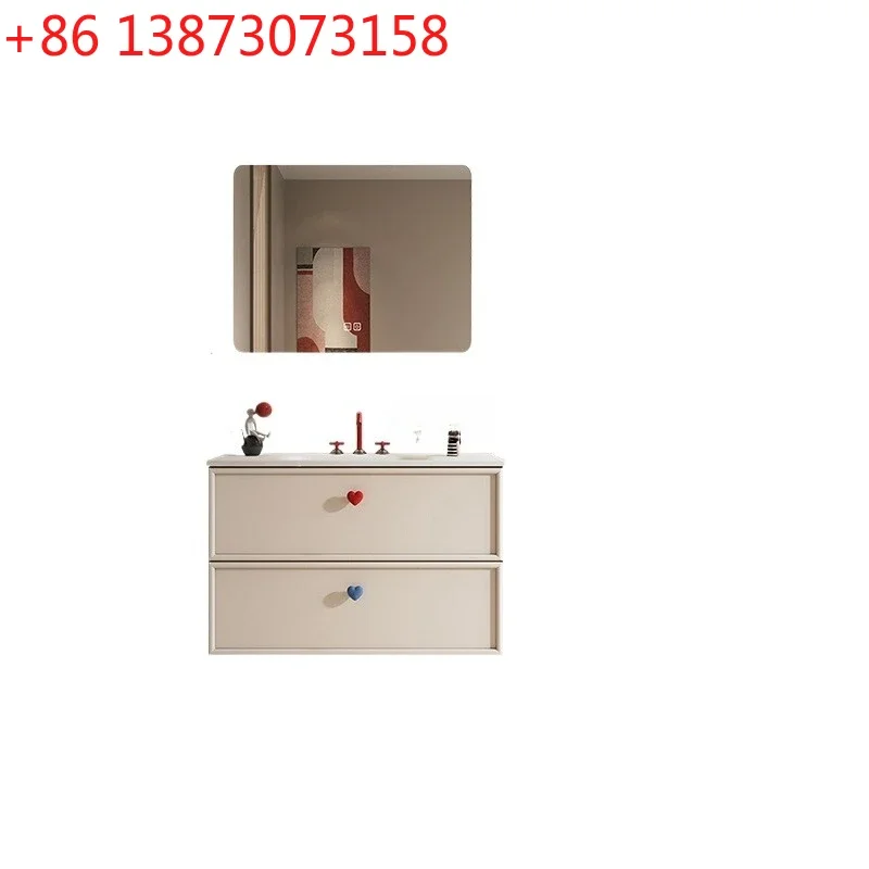 French Cream Wind Bathroom Cabinet Combination Egg Type Ceramic Integrated Basin Dopamine Wash Table
French Cream Wind Bathroom Cabinet Combination Egg Type Ceramic Integrated Basin Dopamine Wash Table