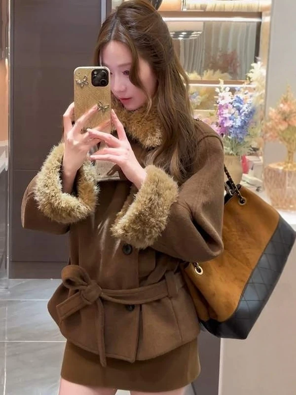 Шерстяное пальто Thiened в стиле ретро Faionable ort Sle с поясом Jaet Ele, осенне-зимняя верхняя одежда для молодых женщин
Шерстяное пальто Thiened в стиле ретро Faionable ort Sle с поясом Jaet Ele, осенне-зимняя верхняя одежда для молодых женщин