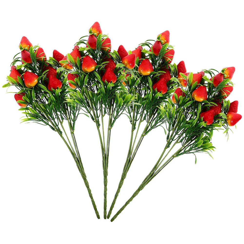 4 Pcs Rose Simulation Strawberry Bouquet Office Red Vines Pvc Faux Plants for Table
4 Pcs Rose Simulation Strawberry Bouquet Office Red Vines Pvc Faux Plants for Table