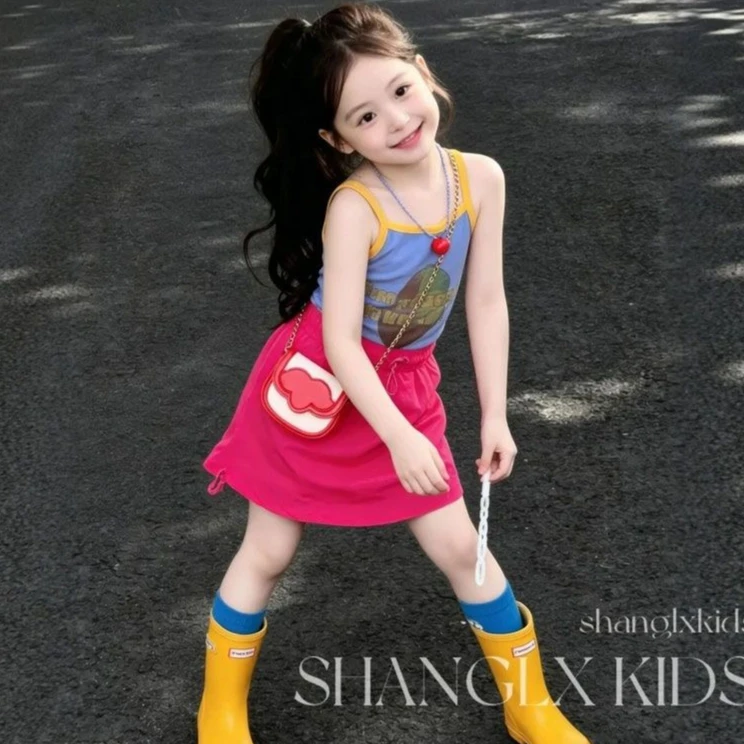Girls Set 2026 Spring and Summer New Childrens Clothing Korean Style Girl Baby Suspender Dragon Fruit Color Skirt Pants Two Sets
Girls Set 2026 Spring and Summer New Childrens Clothing Korean Style Girl Baby Suspender Dragon Fruit Color Skirt Pants Two Sets