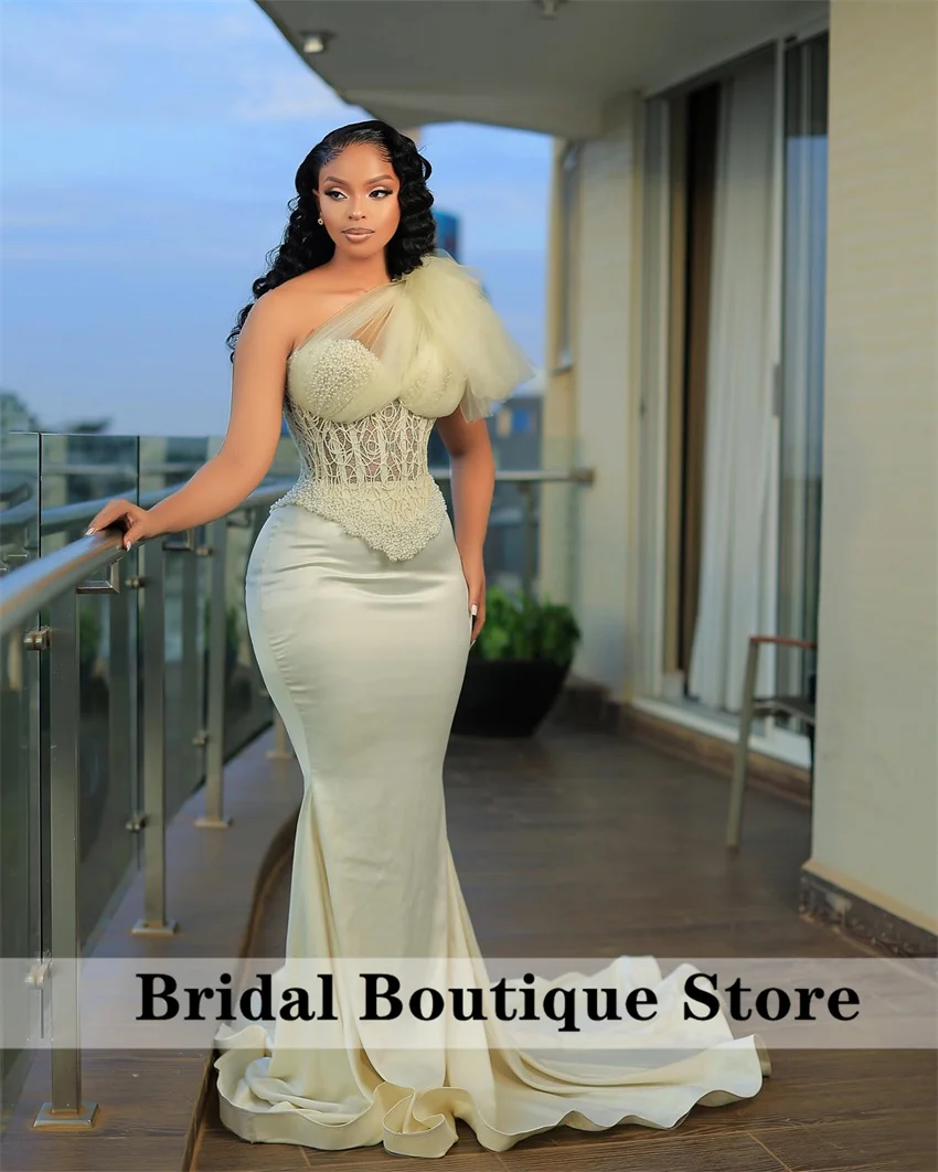Elegant Mermaid Wedding Gown Luxury Bride Gown Pearls Beading Applique Satin Robe Vestido De Novia 2025 Customized
Elegant Mermaid Wedding Gown Luxury Bride Gown Pearls Beading Applique Satin Robe Vestido De Novia 2025 Customized