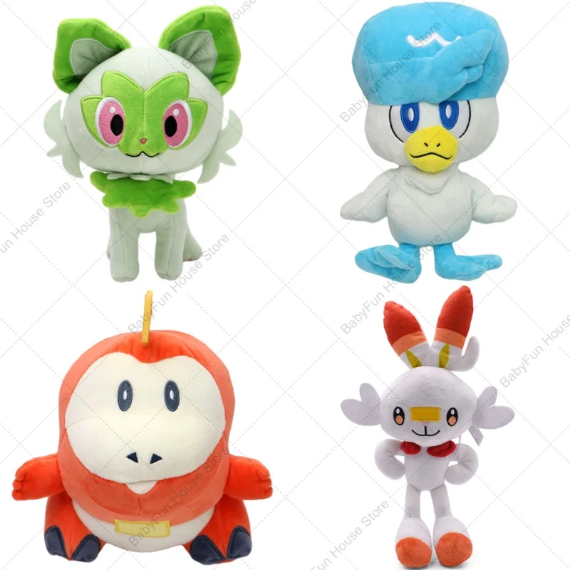 Pokemon Sprigatito Floragato Meowscarada Quaxly Fuecoco Plush Toys Kawaii Scorbunny Cinderace Stuffed Animals Peluche Dolls Gift
Pokemon Sprigatito Floragato Meowscarada Quaxly Fuecoco Plush Toys Kawaii Scorbunny Cinderace Stuffed Animals Peluche Dolls Gift