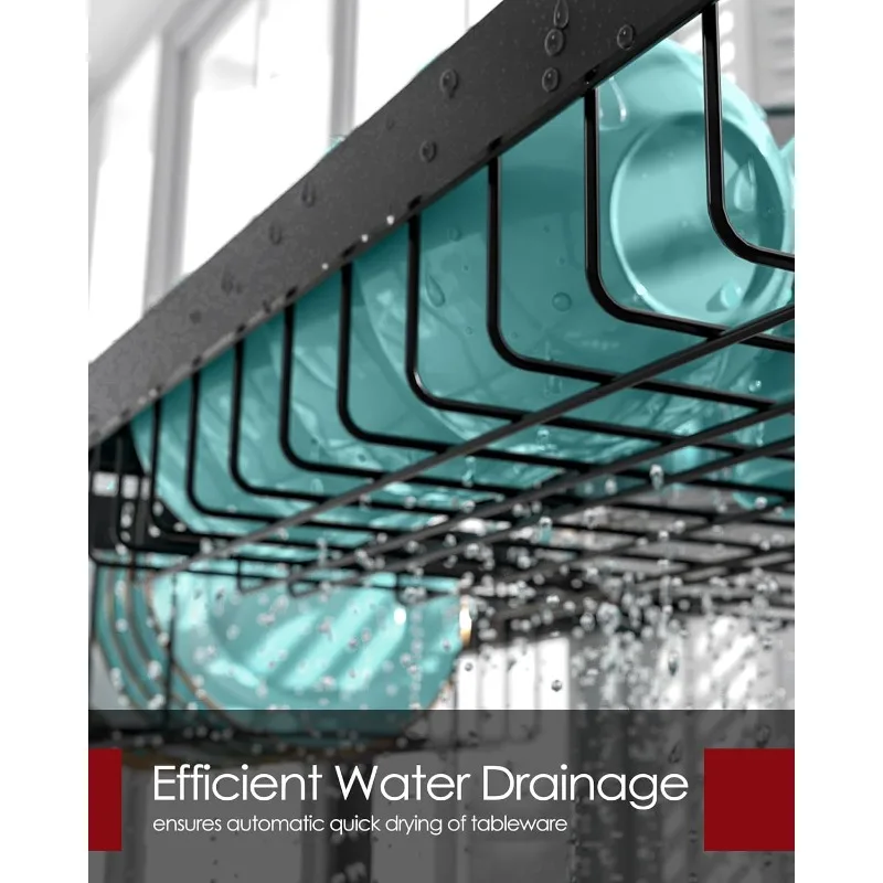 Dish Drying Rack Over The Sink - Large Capacity Stainless Steel Dish Drainer, Multifunctional Kitchen Organizer, Black,
Dish Drying Rack Over The Sink - Large Capacity Stainless Steel Dish Drainer, Multifunctional Kitchen Organizer, Black,
