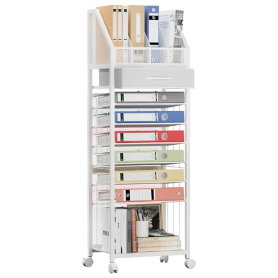 9-Tier Rolling File Cart - Paper Organizer with Drawer and Trays, Wood Desk Office Organizer, Office Organization and Binder St
9-Tier Rolling File Cart - Paper Organizer with Drawer and Trays, Wood Desk Office Organizer, Office Organization and Binder St
