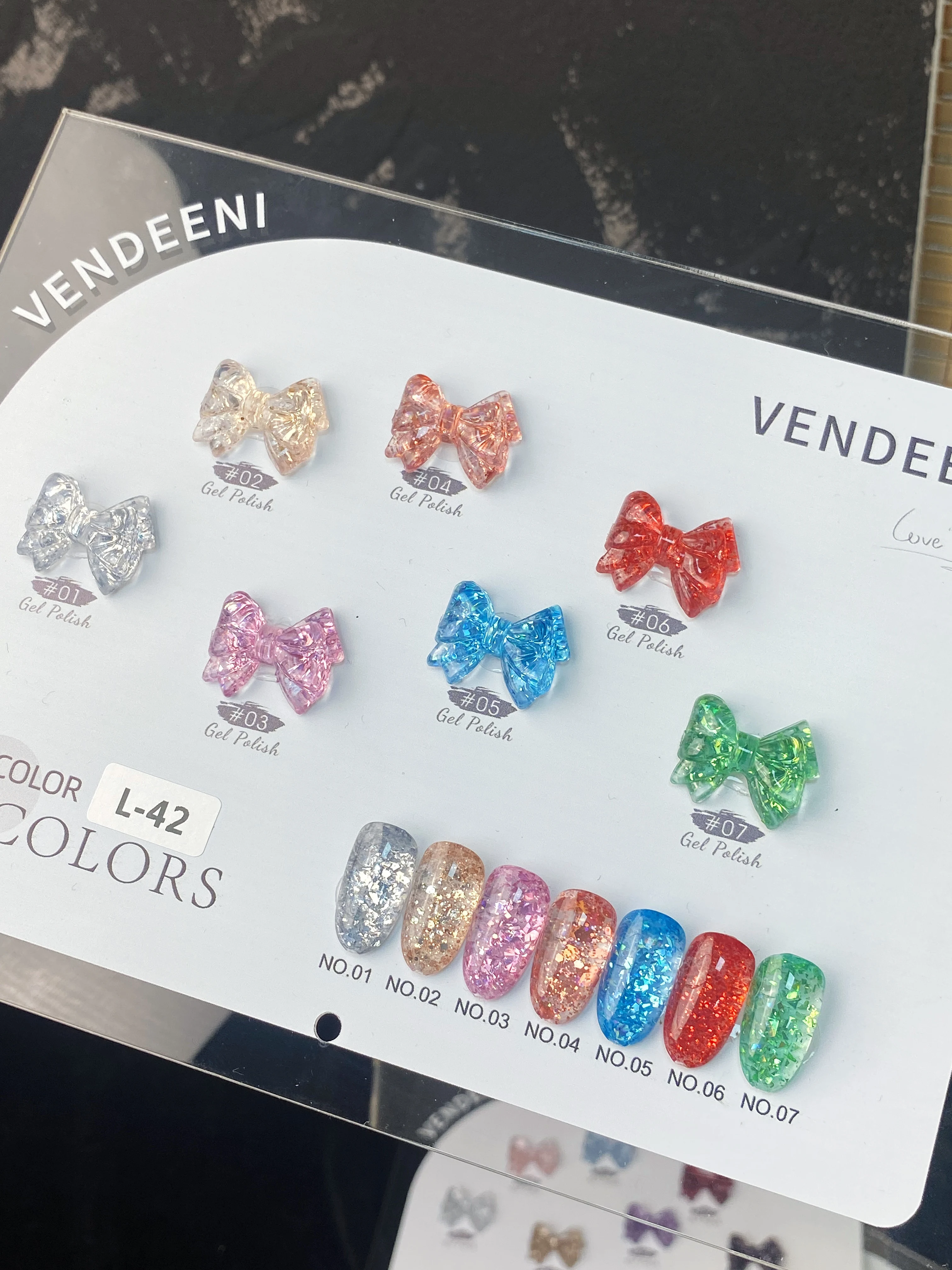 VENDEENI Multicolor 7 Colors Nail Gel Set Broken Diamond Color Nail Salon 2025 New Hot Sale Nail Art Non-toxic UV Gel Wholesale 
VENDEENI Multicolor 7 Colors Nail Gel Set Broken Diamond Color Nail Salon 2025 New Hot Sale Nail Art Non-toxic UV Gel Wholesale