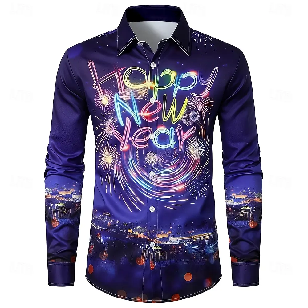 2026Новогодняя мужская рубашка с воздушным шаром «С Новым годом», рубашка на пуговицах, модная повседневная праздничная рубашка с длинным рукавом, весенне-осенняя рубашка
2026Новогодняя мужская рубашка с воздушным шаром «С Новым годом», рубашка на пуговицах, модная повседневная праздничная рубашка с длинным рукавом, весенне-осенняя рубашка