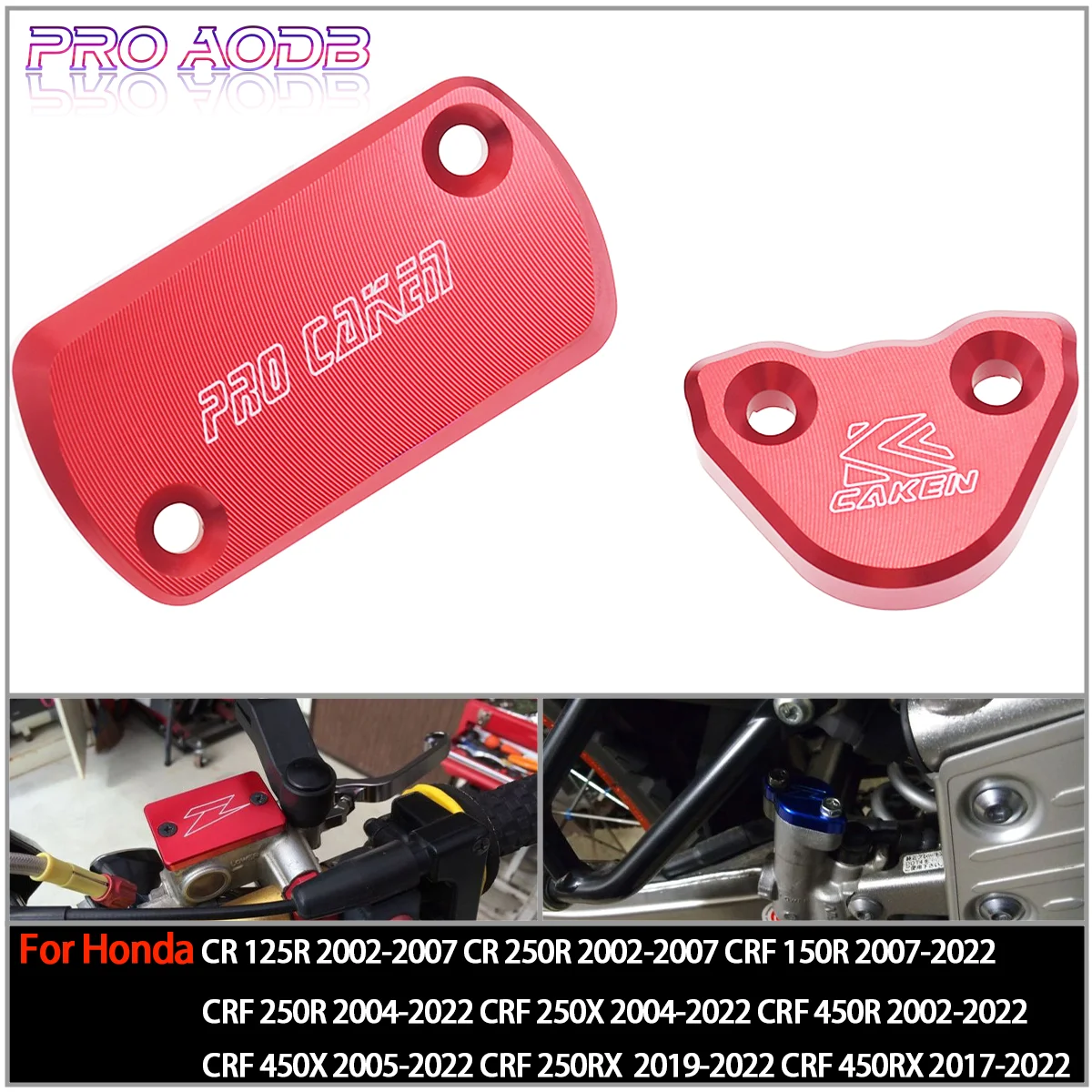 CNC Front Rear Brake Fluid Reservoir Cover For HONDA CR CRF 125R 150R 250R 250X 450R 450X 250RX 450RX 250F 450L
CNC Front Rear Brake Fluid Reservoir Cover For HONDA CR CRF 125R 150R 250R 250X 450R 450X 250RX 450RX 250F 450L