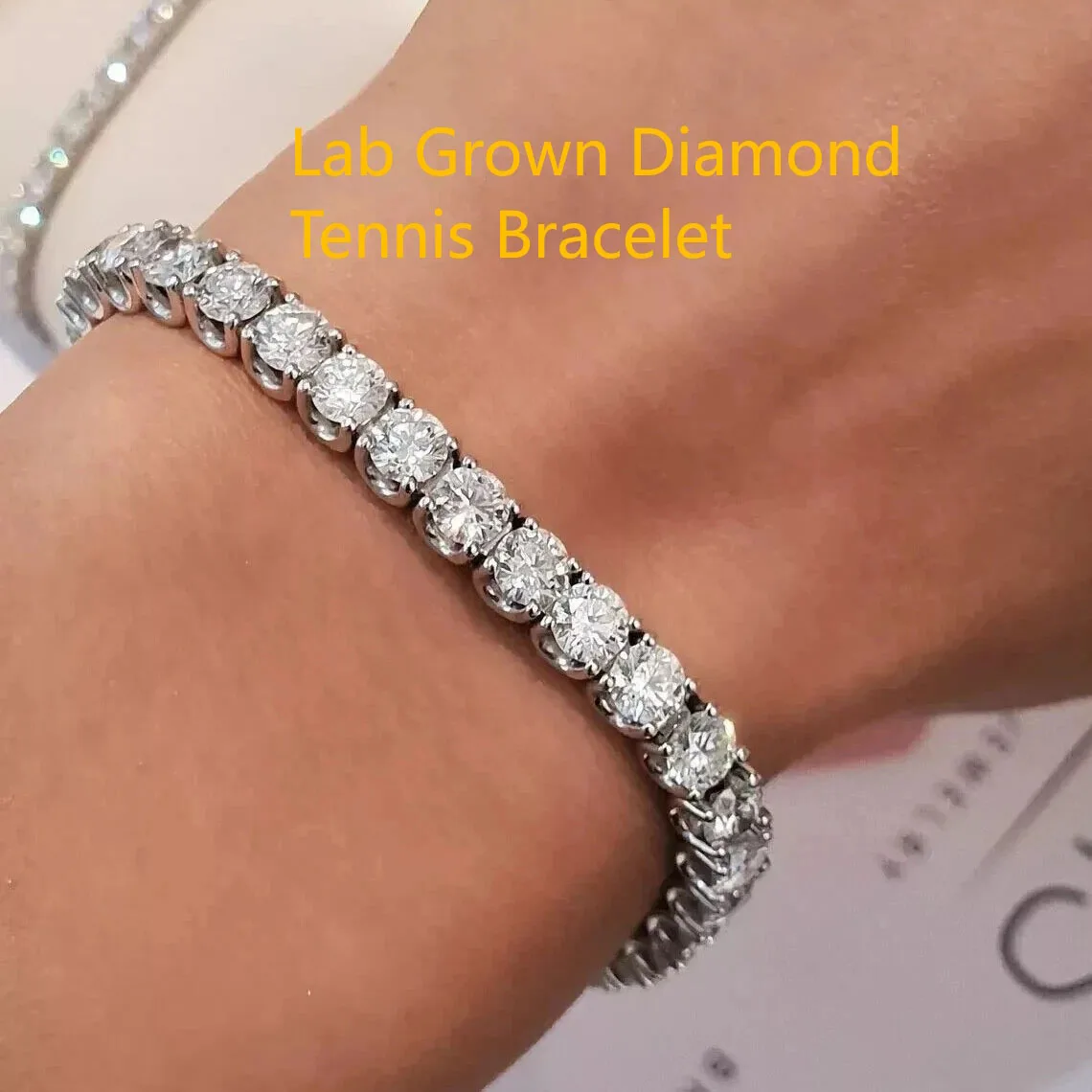 5 мм каждый круглый лабораторный выращенный VS-VVS DEF Diamond мужской и женский теннисный браслет из белого золота 14 карат ювелирные изделия 
5 мм каждый круглый лабораторный выращенный VS-VVS DEF Diamond мужской и женский теннисный браслет из белого золота 14 карат ювелирные изделия