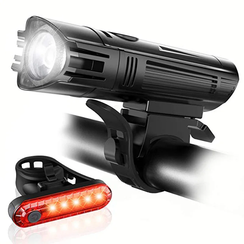 New Bicycle Charging Headlight Warning Light USB Charging Headlight and Rear Light Suit Highlight Mountain Bicycle Lights
New Bicycle Charging Headlight Warning Light USB Charging Headlight and Rear Light Suit Highlight Mountain Bicycle Lights