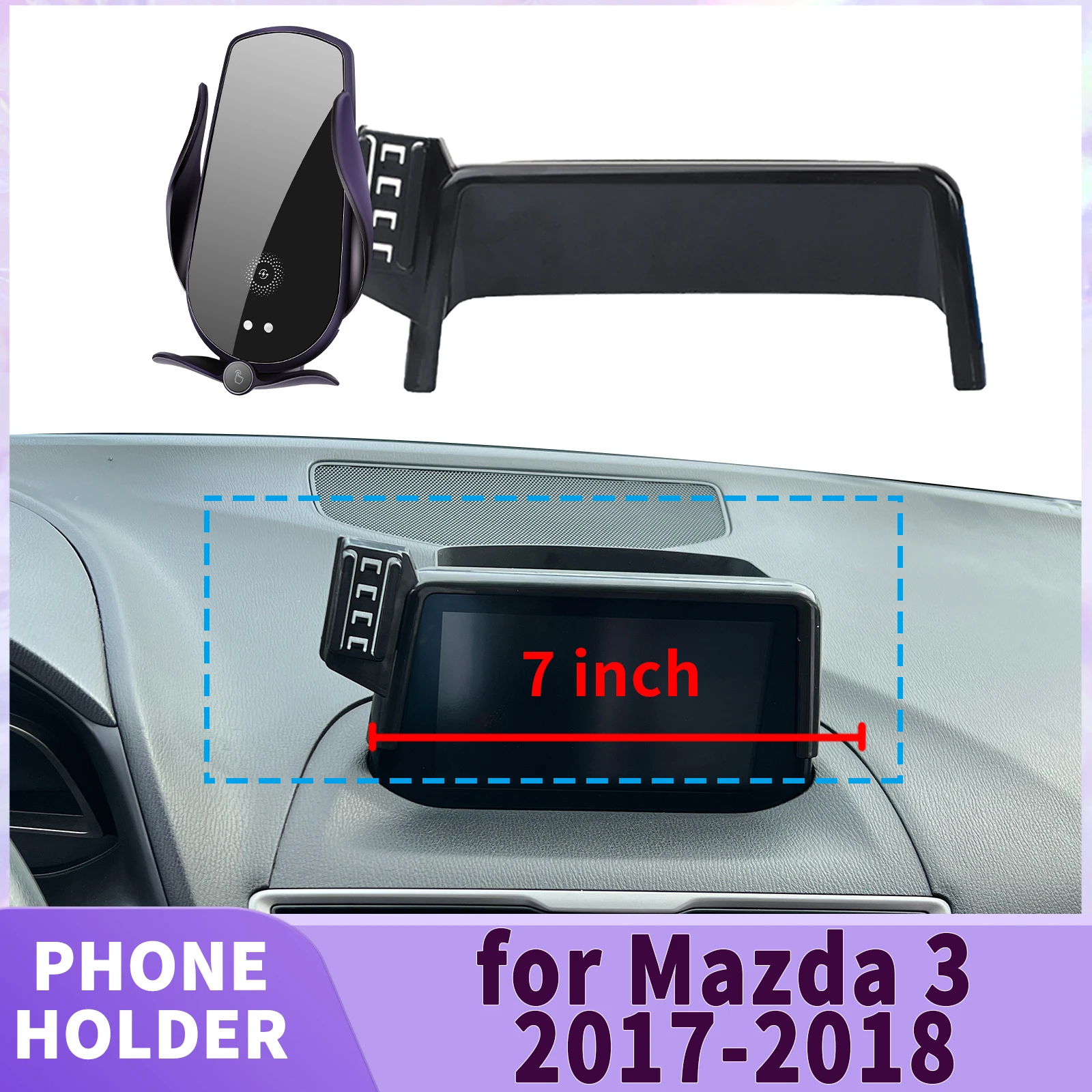 fit for Mazda 3 Mazda3 Axela BM BN 2017 2018 Screen Base Phone Holder Mount Secure Clip Car accessoires
fit for Mazda 3 Mazda3 Axela BM BN 2017 2018 Screen Base Phone Holder Mount Secure Clip Car accessoires