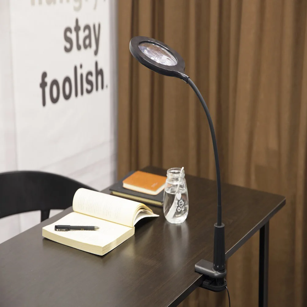 LED Magnifying Glass Lamp Clip Foldable Gooseneck Reading Light Desk Lamp for Book Sewing Jewelry Making Cross Stitch Needlework
LED Magnifying Glass Lamp Clip Foldable Gooseneck Reading Light Desk Lamp for Book Sewing Jewelry Making Cross Stitch Needlework
