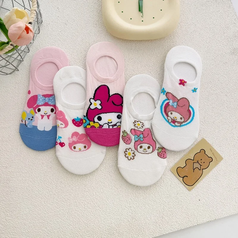 5pairs Kawaii Sanrio Melody Socks Anime Hello Kitty Kuromi Autumn and Boat socks Cartoon Socks Cute Girls Cotton Home Cute Sock
5pairs Kawaii Sanrio Melody Socks Anime Hello Kitty Kuromi Autumn and Boat socks Cartoon Socks Cute Girls Cotton Home Cute Sock