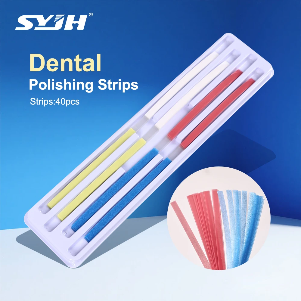 SYJH 40Pcs/Box Dental Polishing Strips Composite Resin Grinding Teeth Surface Finishing Strip Teeth Whitening Materials
SYJH 40Pcs/Box Dental Polishing Strips Composite Resin Grinding Teeth Surface Finishing Strip Teeth Whitening Materials