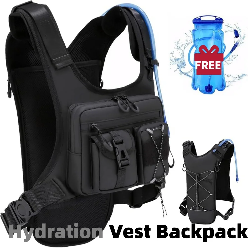 Hydration Vest Backpack Tactical Water Hydration Pack Lightweight Chest Pack with 2L Leakproof Water Bladder for outdoor
Hydration Vest Backpack Tactical Water Hydration Pack Lightweight Chest Pack with 2L Leakproof Water Bladder for outdoor