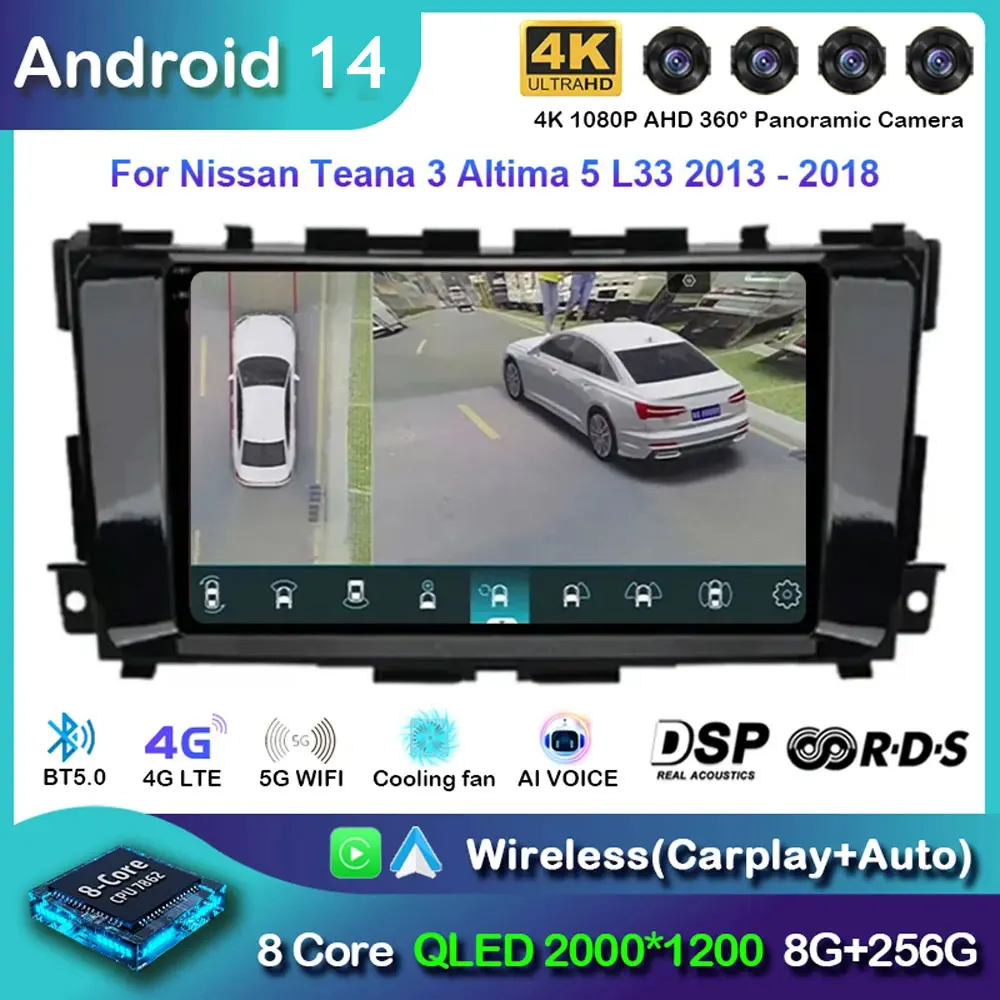Android 14 Carplay Auto Radio For Nissan Teana 3 Altima 5 L33 2013-2020 Multimedia Video Speler Navigatie Gps Wifi + 4G Stereo
Android 14 Carplay Auto Radio For Nissan Teana 3 Altima 5 L33 2013-2020 Multimedia Video Speler Navigatie Gps Wifi + 4G Stereo