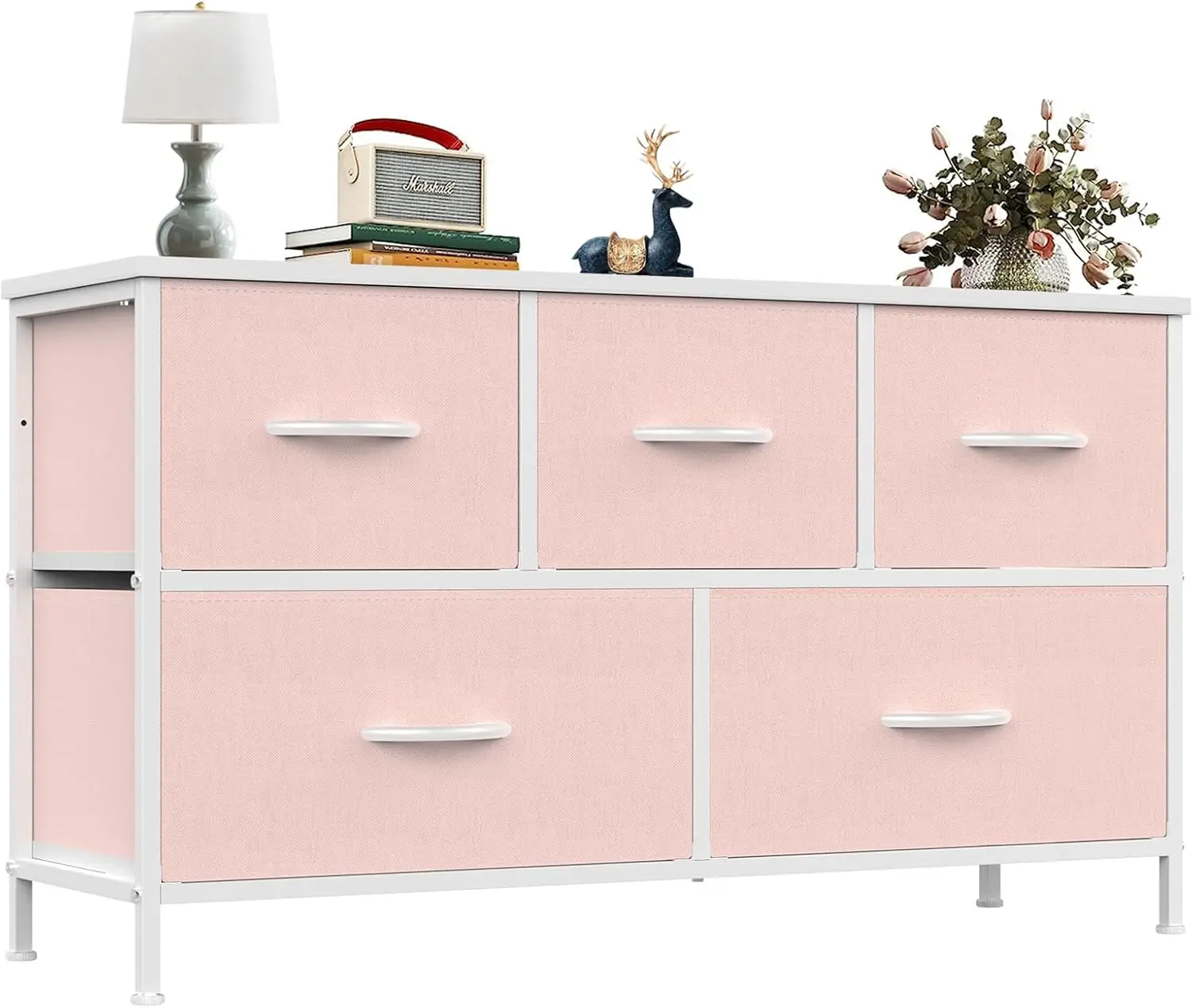 Dresser for Bedroom with 5 Drawers, Wide Chest of Drawers, Fabric Bedroom Dresser with Drawer Organizer, Storage Organizer Un
Dresser for Bedroom with 5 Drawers, Wide Chest of Drawers, Fabric Bedroom Dresser with Drawer Organizer, Storage Organizer Un