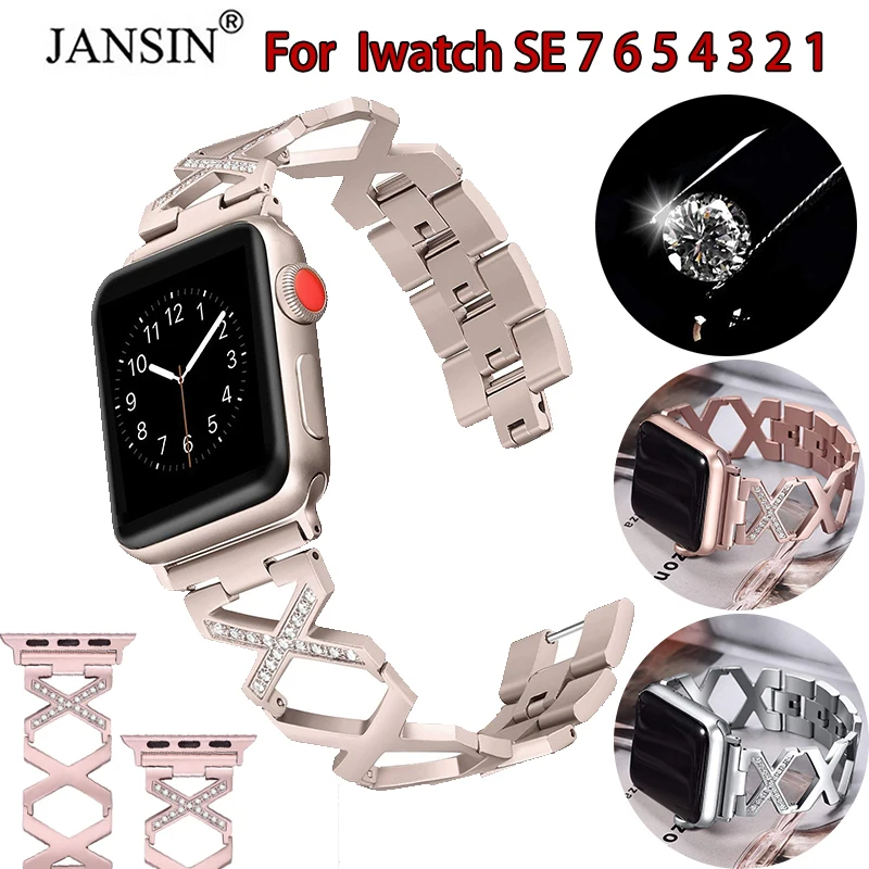 Luxury Metal Diamond Bracelet for Apple Watch Band 44mm 41mm 42mm Stainless Steel Strap for iwatch 9 7 SE 6 5 4 3 2 38/45mm 40mm
Luxury Metal Diamond Bracelet for Apple Watch Band 44mm 41mm 42mm Stainless Steel Strap for iwatch 9 7 SE 6 5 4 3 2 38/45mm 40mm