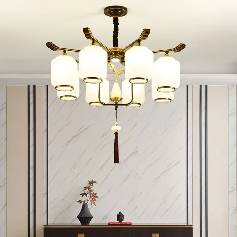 GHEUVNJ New Chinese style living room pendant lights, all copper, light luxury, modern and minimalist, hotel villas, grand hall
GHEUVNJ New Chinese style living room pendant lights, all copper, light luxury, modern and minimalist, hotel villas, grand hall