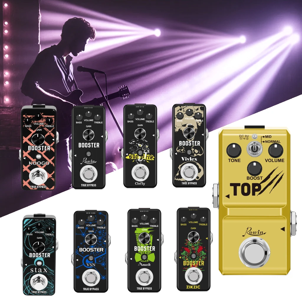 Rowin Boost гитарная педаль-бустер эффектов Roikiyo Choice Pedales guitarra Bass PREAMP мини-бокс для педалборда True Bypass
Rowin Boost гитарная педаль-бустер эффектов Roikiyo Choice Pedales guitarra Bass PREAMP мини-бокс для педалборда True Bypass