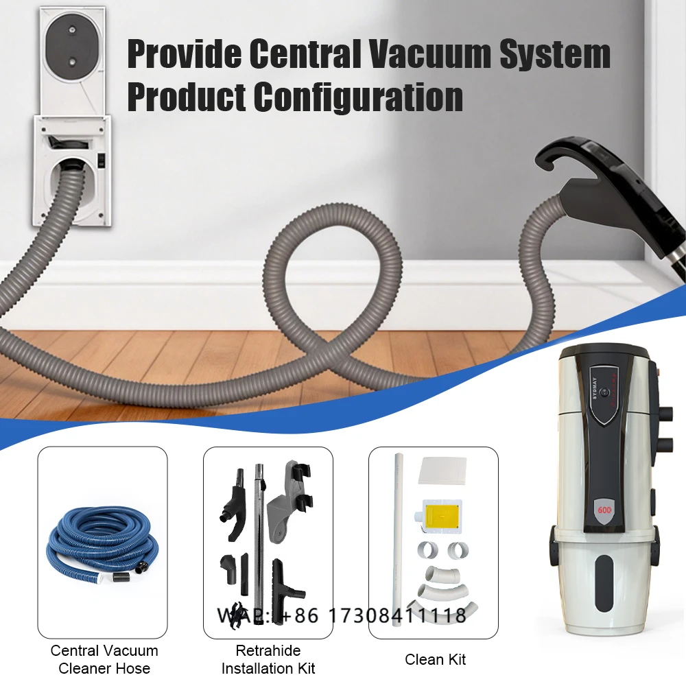 Central Vacuum Cleaner with Wet/Dry Function Bagless Design Electric Motor 200AW Suction Power for Hotel Use
Central Vacuum Cleaner with Wet/Dry Function Bagless Design Electric Motor 200AW Suction Power for Hotel Use