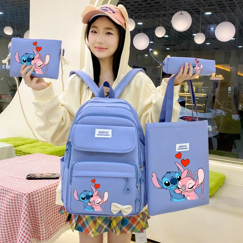 Stitch Backpack 4-piece Set Disney Anime Patterns Large Capacity Schoolbag Student Trendy Pencil Case Canvas Bags Storage Bag
Stitch Backpack 4-piece Set Disney Anime Patterns Large Capacity Schoolbag Student Trendy Pencil Case Canvas Bags Storage Bag