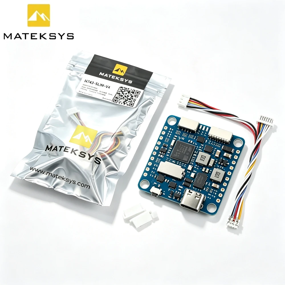 Mateksys Matek H743-SLIM-V4 MatekH743 2-8S Flight Controller STM32H743VIH6 MCU,ICM42688P IMU
Mateksys Matek H743-SLIM-V4 MatekH743 2-8S Flight Controller STM32H743VIH6 MCU,ICM42688P IMU