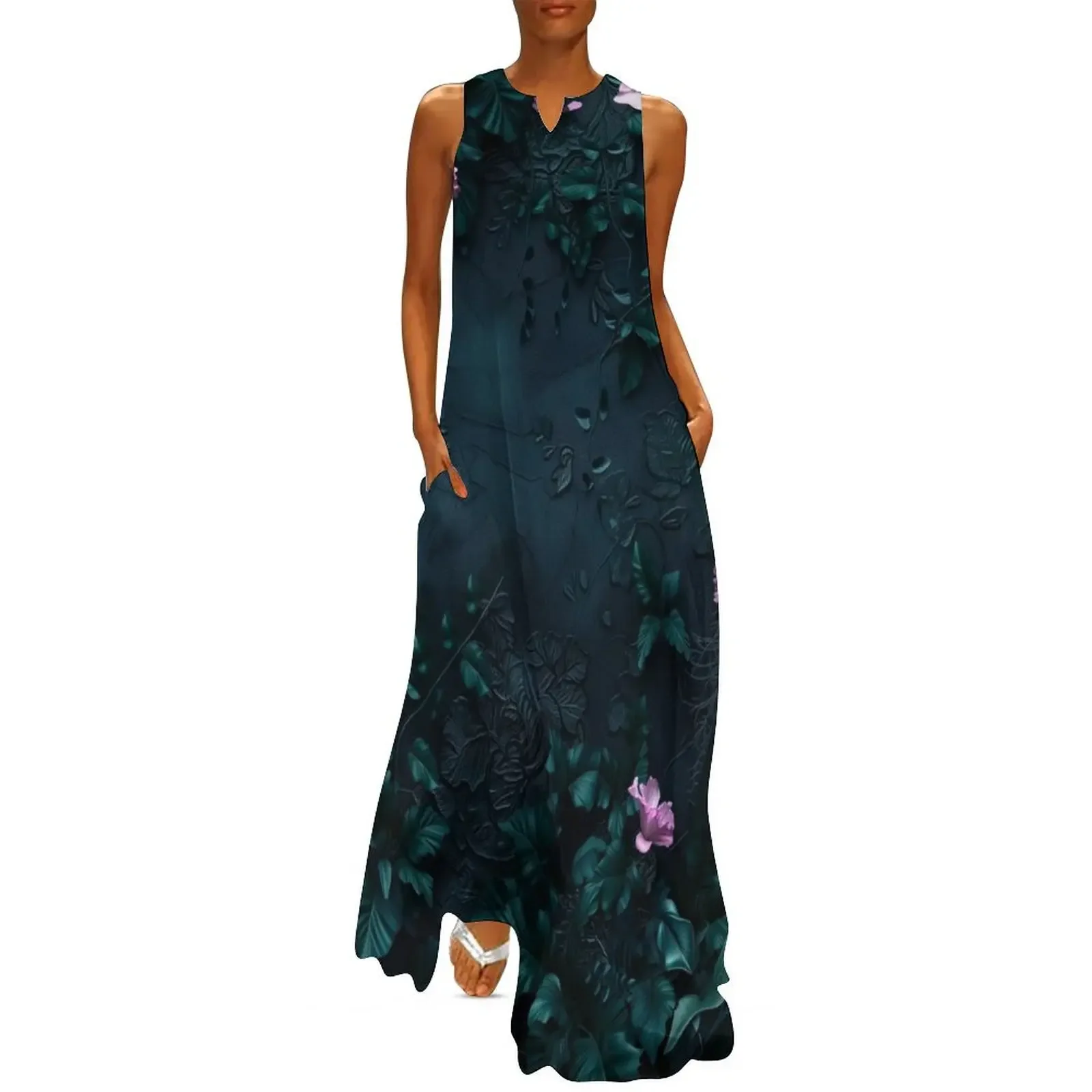 Black leather texture and 3d floral lace Long Dress womens dress Long dresses Dress
Black leather texture and 3d floral lace Long Dress womens dress Long dresses Dress