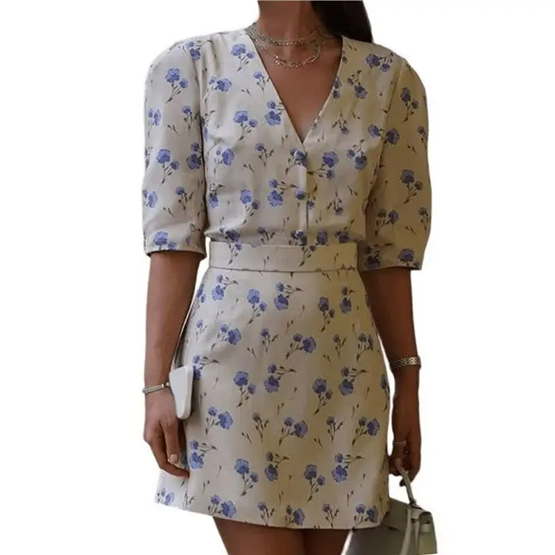 NEW-Women Short Sleeve Dresses V Neck Floral Vacation Sundress Wrap Midi Dress
NEW-Women Short Sleeve Dresses V Neck Floral Vacation Sundress Wrap Midi Dress