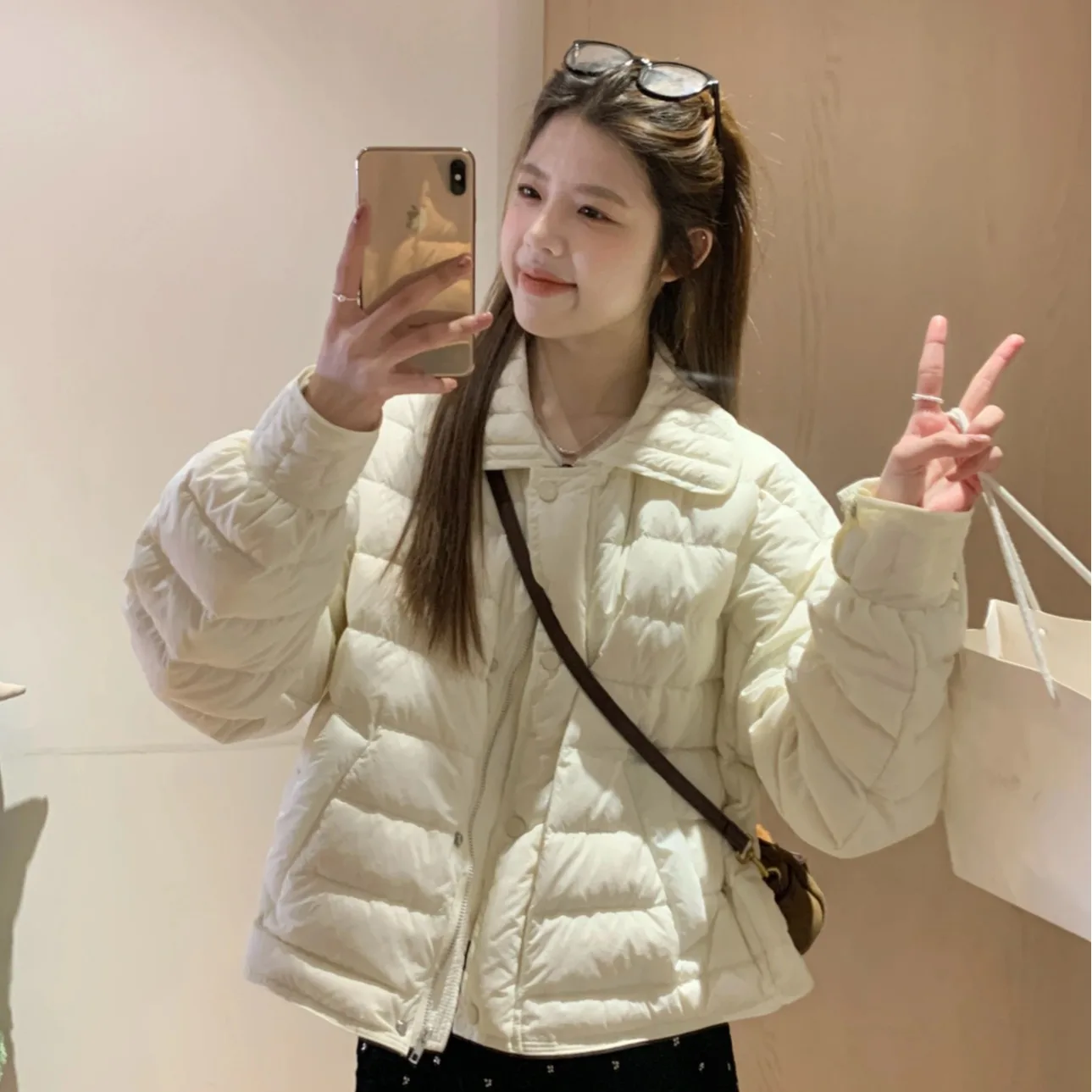 White Lightweight down Cotton Jaet Women's Autumn Winter New Sle Korean Sweet Small Size ort Trendy Outerwear Cotton Coat
White Lightweight down Cotton Jaet Women's Autumn Winter New Sle Korean Sweet Small Size ort Trendy Outerwear Cotton Coat