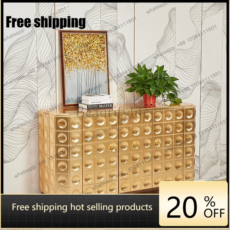 LD25 light luxury entrance cabinet living room simple gold foil screen partition decorative cabinet
LD25 light luxury entrance cabinet living room simple gold foil screen partition decorative cabinet