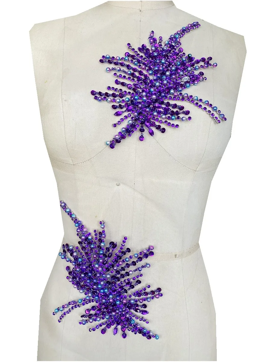 Luxury Wedding Stage Costumes Dress Accessories Shimmering Hand-Beaded Pearl Crystal Floral Applique Heavy Embellishment Fabric
Luxury Wedding Stage Costumes Dress Accessories Shimmering Hand-Beaded Pearl Crystal Floral Applique Heavy Embellishment Fabric