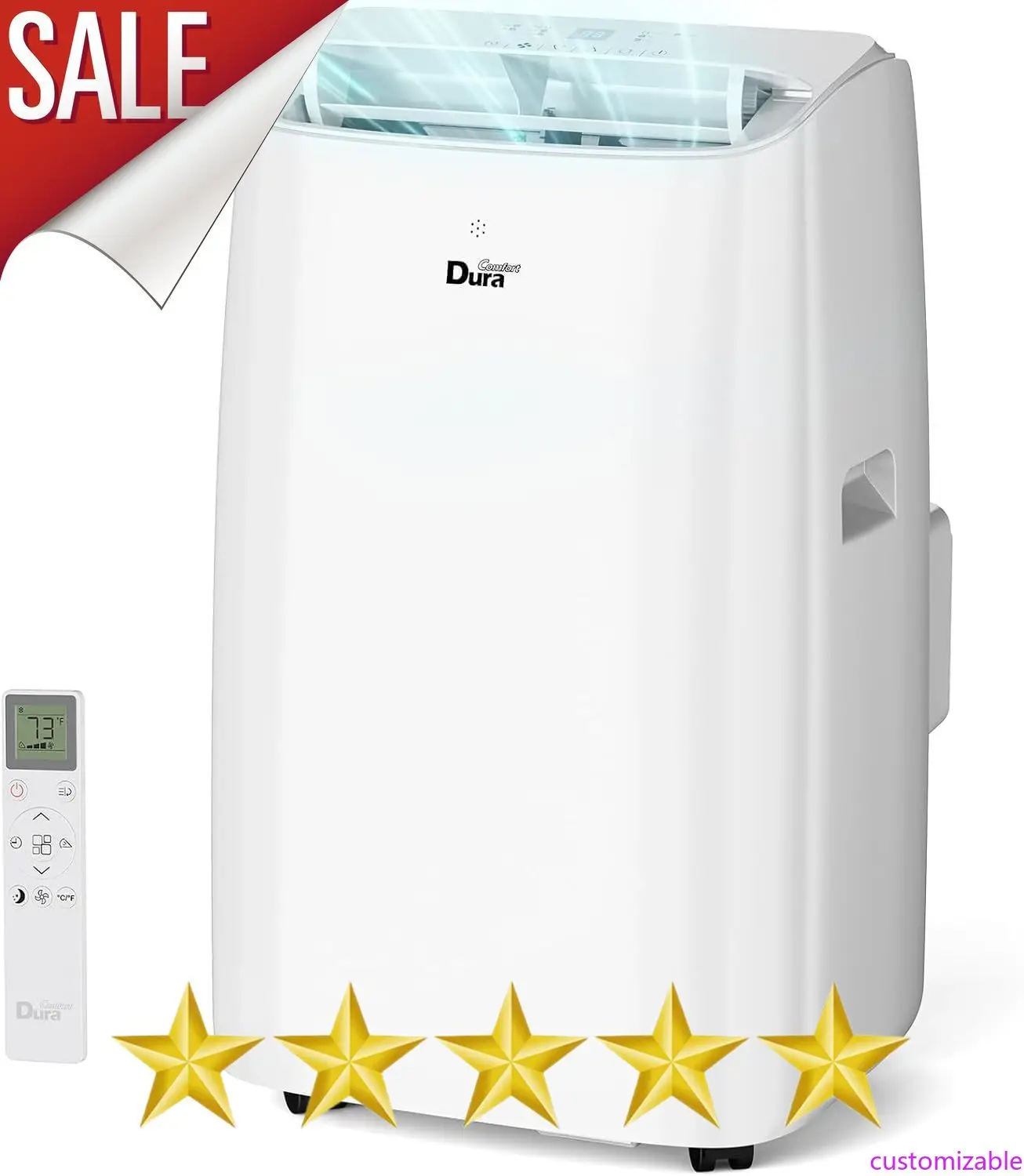 Customizable Portable Air Conditioner, Dual Motors AC (14,000 BTU ASHRAE) 10000 BTU SACC Cools Up to 450 Sq.Ft, with
Customizable Portable Air Conditioner, Dual Motors AC (14,000 BTU ASHRAE) 10000 BTU SACC Cools Up to 450 Sq.Ft, with