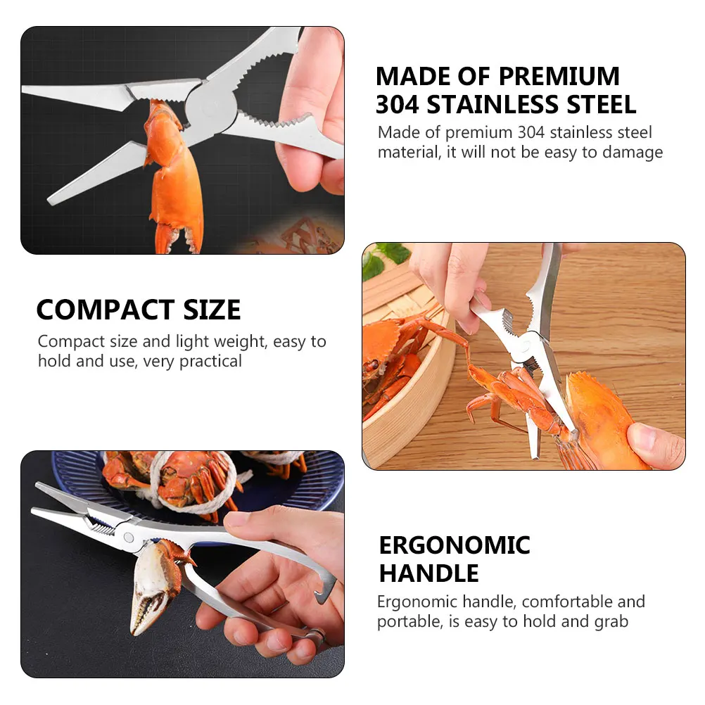 Stainless Steel 304 Ergonomic Nutcracker Lobster Crackers Opening Tools Scissor Veggie Fruit Kitchen Gadgets
Stainless Steel 304 Ergonomic Nutcracker Lobster Crackers Opening Tools Scissor Veggie Fruit Kitchen Gadgets