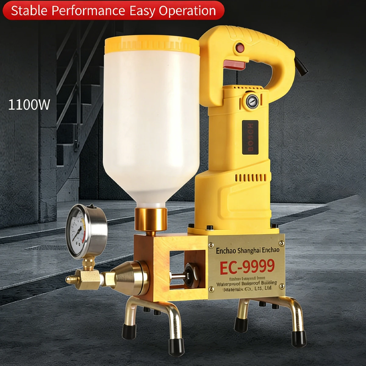 High Pressure Waterproof Grouting Machine 1100W 110V/220V Injection Pump Polyurethane Foam Liquid Leakage Tool Slurry Machine
High Pressure Waterproof Grouting Machine 1100W 110V/220V Injection Pump Polyurethane Foam Liquid Leakage Tool Slurry Machine