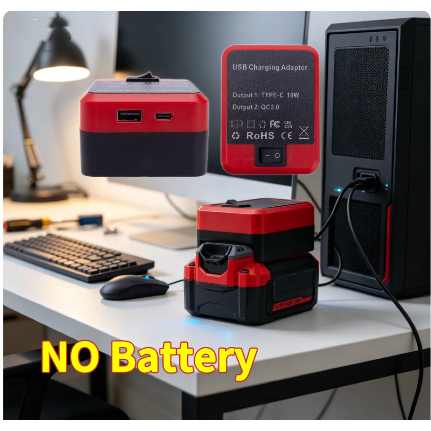 Potable Power Bank For Craftsman 20V Li-ion Battery Adapter Uses USB And Type-C Interface For Fast Charger Mobile Phone
Potable Power Bank For Craftsman 20V Li-ion Battery Adapter Uses USB And Type-C Interface For Fast Charger Mobile Phone