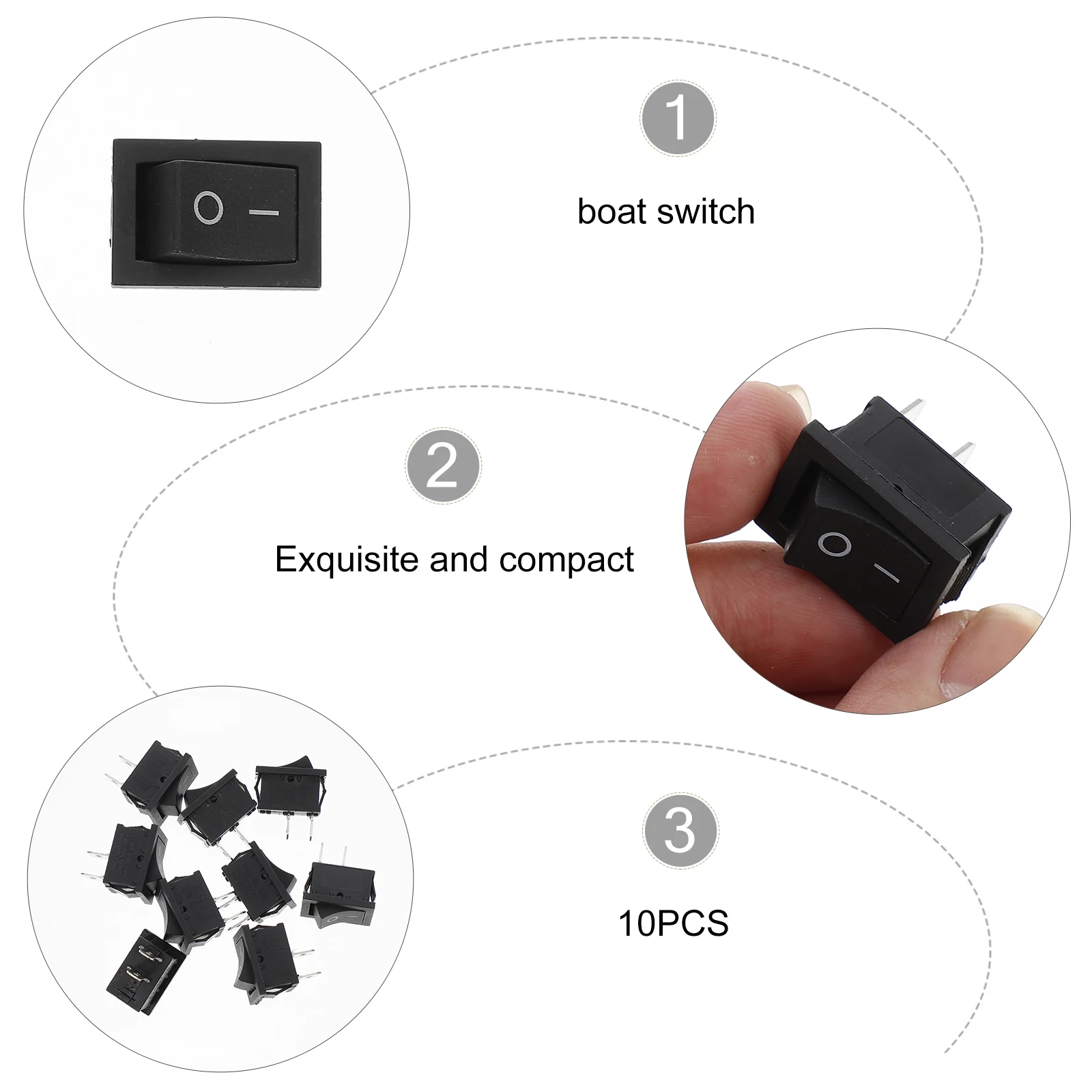 10pcs 2Pin Toggle Switch Black Boat Rocker Push Button Mini On/Off Auto Snap For Led Strips Student Projects Insulated
10pcs 2Pin Toggle Switch Black Boat Rocker Push Button Mini On/Off Auto Snap For Led Strips Student Projects Insulated