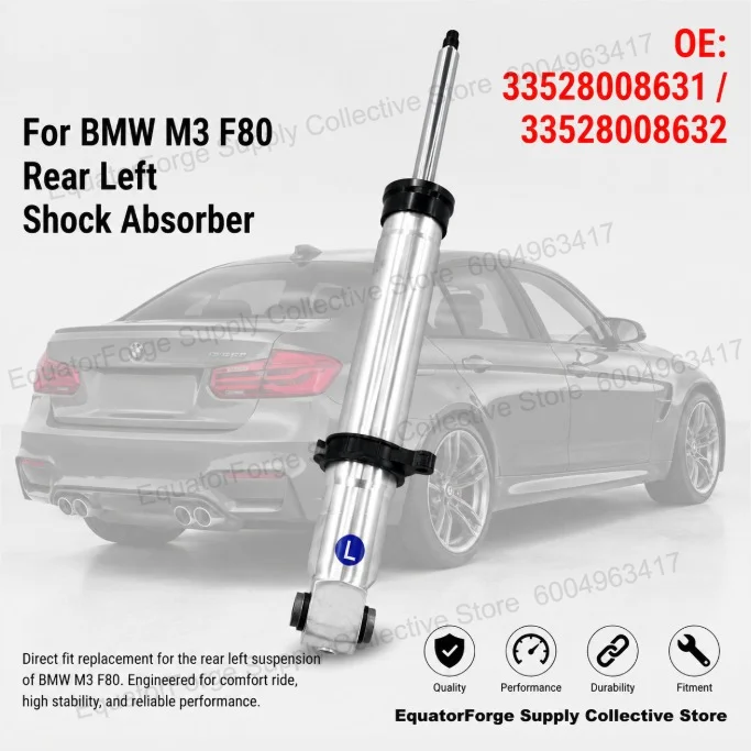 Comfort Ride Direct Fit High Stability Inductor Shock Absorber for BMW M3 F80 Rear Left - OE 33528008631 / 33528008632
Comfort Ride Direct Fit High Stability Inductor Shock Absorber for BMW M3 F80 Rear Left - OE 33528008631 / 33528008632