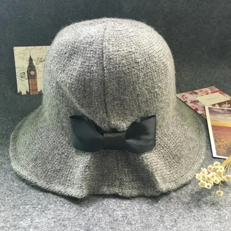 Women Winter Fedoras Caps Cute Trendy Wool Felt Bowler Derby Fedora Cap Retro Bowknot Bucket Hats
Women Winter Fedoras Caps Cute Trendy Wool Felt Bowler Derby Fedora Cap Retro Bowknot Bucket Hats