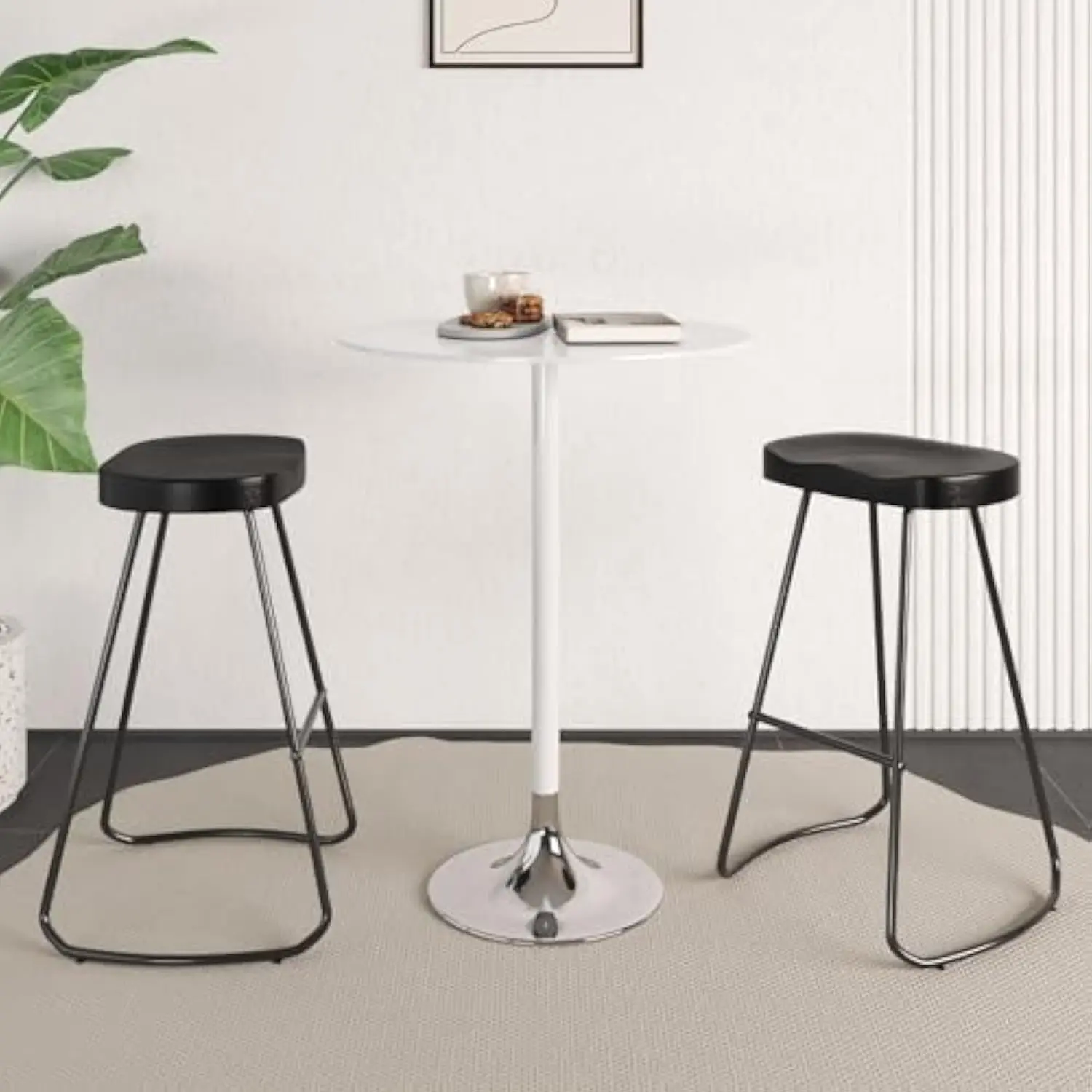 Barstools Set of 2, Modern Counter Height Bar Stools with Metal Footrest, 28.7Inch Wood Backless Island Barstool Chairs for Kit
Barstools Set of 2, Modern Counter Height Bar Stools with Metal Footrest, 28.7Inch Wood Backless Island Barstool Chairs for Kit