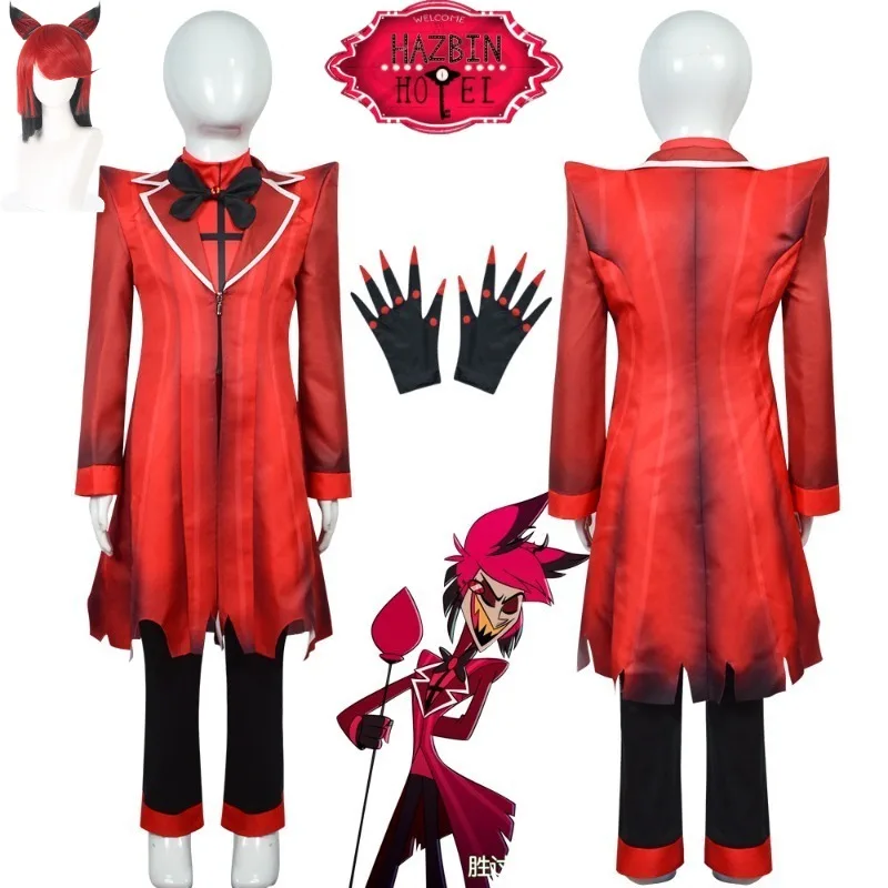 Alastor Cosplay Costume Hazbin Hotel The Radio Demon Full Set Red Suit Black Bow Tie for Men Halloween Stage Performance
Alastor Cosplay Costume Hazbin Hotel The Radio Demon Full Set Red Suit Black Bow Tie for Men Halloween Stage Performance