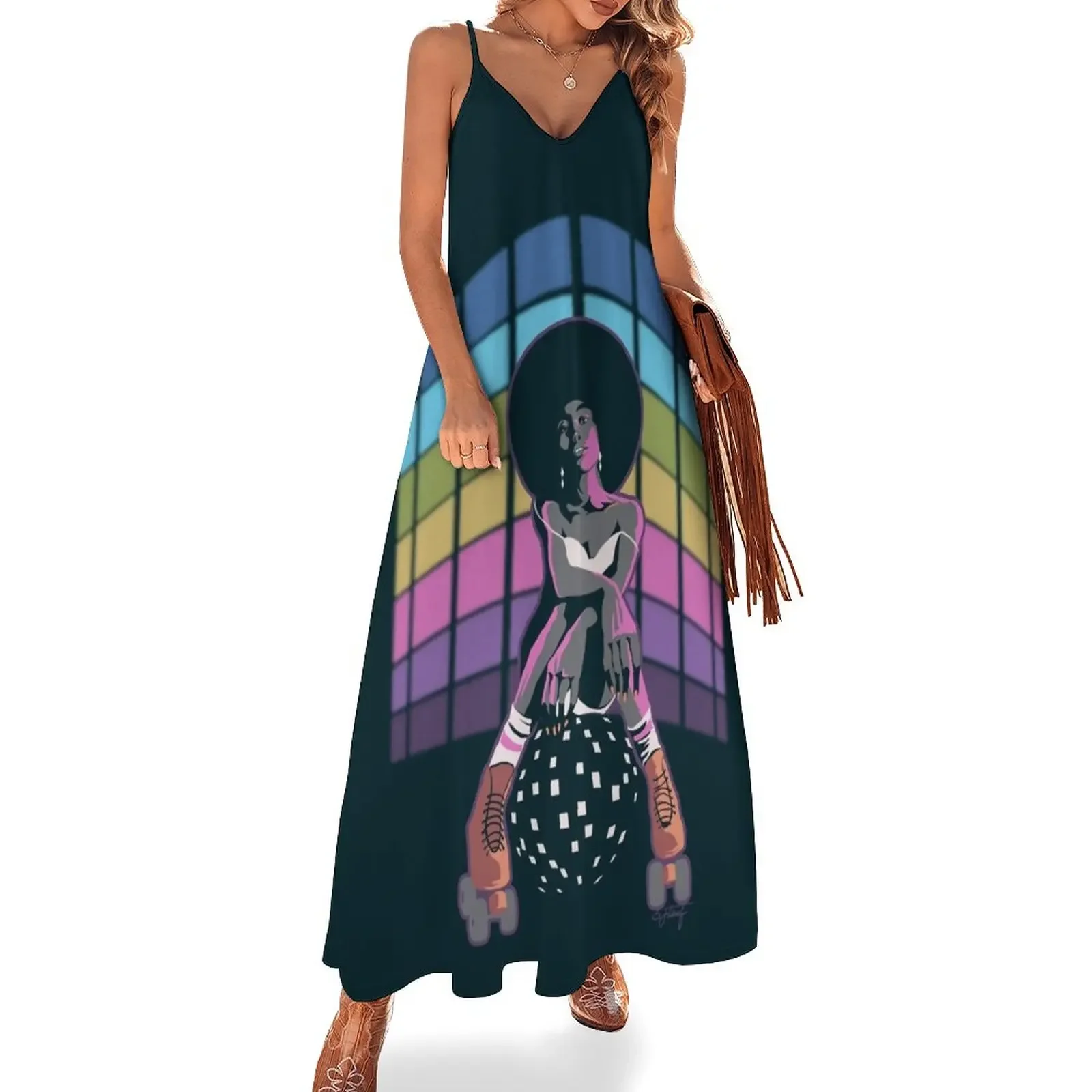 Retro Disco Roller Queen Sleeveless Dress dresses for women 2025 dresses with long sleeves Beachwear
Retro Disco Roller Queen Sleeveless Dress dresses for women 2025 dresses with long sleeves Beachwear