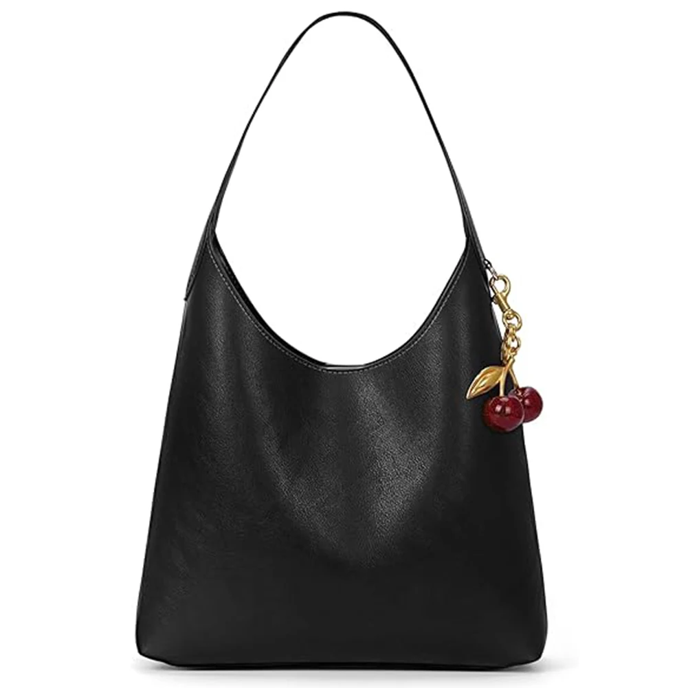 Women PU Shoulder Bag Fashion Carrying Bag Large Capacity Chic Hobo Bag with Cherry Pendant Slouchy Tote Bag Daily Commuting Bag
Women PU Shoulder Bag Fashion Carrying Bag Large Capacity Chic Hobo Bag with Cherry Pendant Slouchy Tote Bag Daily Commuting Bag