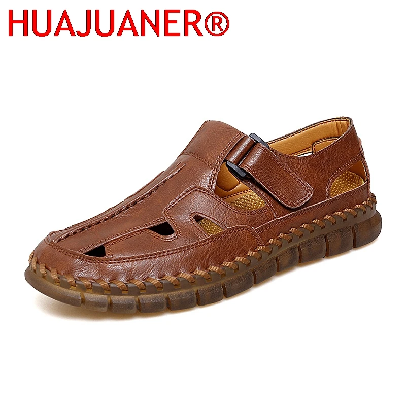 Handmade Leather Mens Casual ShoesClassic Men Sandals Summer Outdoor Walking Flats Breathable Man Sandals Versatile Roma Shoes
Handmade Leather Mens Casual ShoesClassic Men Sandals Summer Outdoor Walking Flats Breathable Man Sandals Versatile Roma Shoes