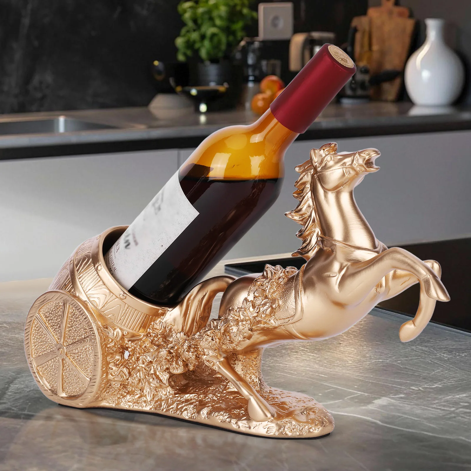 Brown Horse Wine Rack Stand Freestanding Wine Bottle Holder Statue Wine Display Stand for Wine Lovers Restaurant Decor
Brown Horse Wine Rack Stand Freestanding Wine Bottle Holder Statue Wine Display Stand for Wine Lovers Restaurant Decor