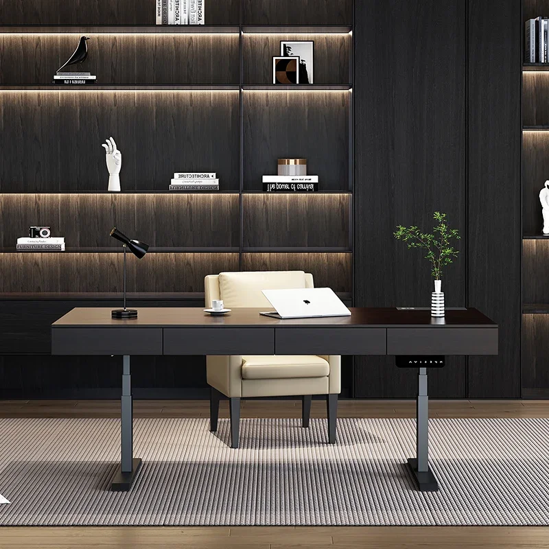 Solid wood intelligent electric lift with drawers Double home advanced computer desk
Solid wood intelligent electric lift with drawers Double home advanced computer desk