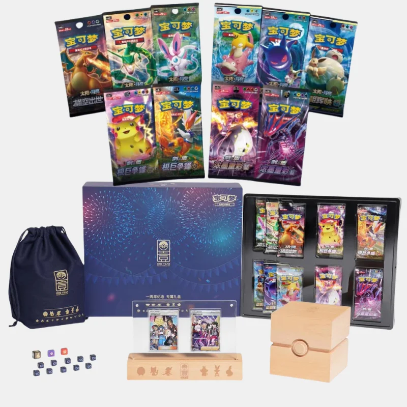 Оригинальная карта PokéMon Ptcg, эксклюзивная подарочная коробка на первый юбилей, коллекция коллекционных карточек Goodbye Alola, подарочная коробка на складе
Оригинальная карта PokéMon Ptcg, эксклюзивная подарочная коробка на первый юбилей, коллекция коллекционных карточек Goodbye Alola, подарочная коробка на складе