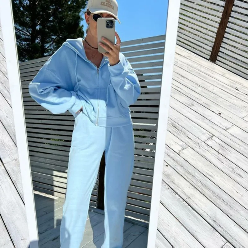 Новинка 2023 года, женская однотонная толстовка на молнии с длинными рукавами и джоггеры, комплект из 2 предметов для отдыха, эластичный наряд с завязками на талии
Новинка 2023 года, женская однотонная толстовка на молнии с длинными рукавами и джоггеры, комплект из 2 предметов для отдыха, эластичный наряд с завязками на талии