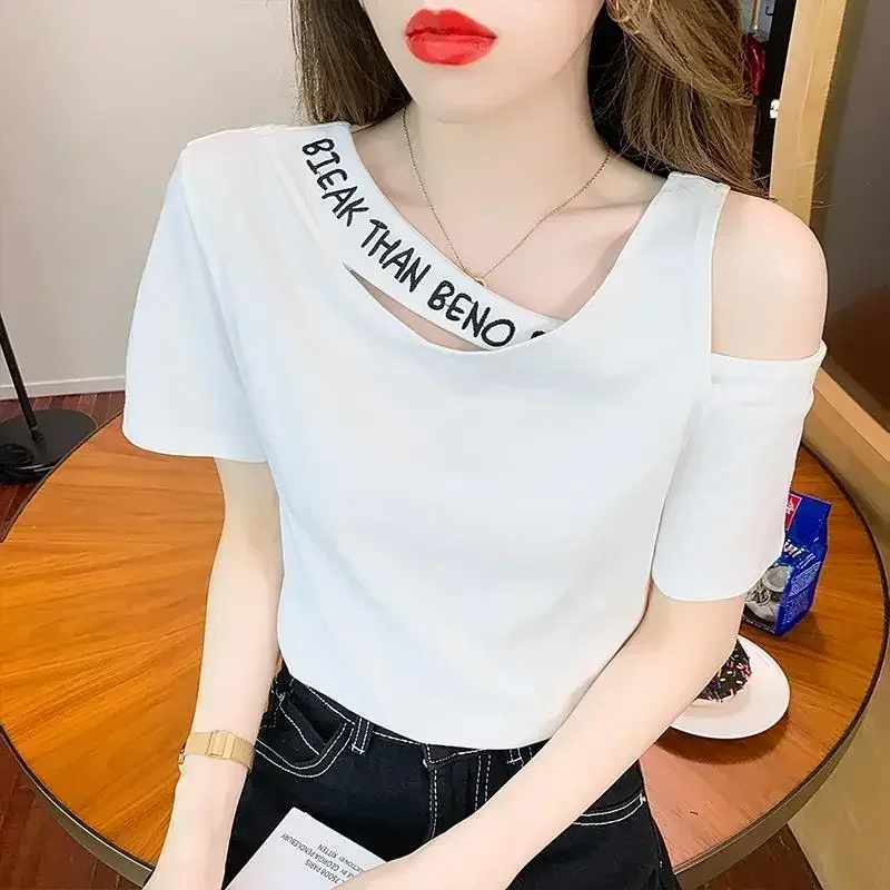 Fashion Skew Collar Spliced Hollow Out Letter Off Shoulder Blouse Female Clothing 2023 Summer New Casual Pullovers Sweet Shirt
Fashion Skew Collar Spliced Hollow Out Letter Off Shoulder Blouse Female Clothing 2023 Summer New Casual Pullovers Sweet Shirt